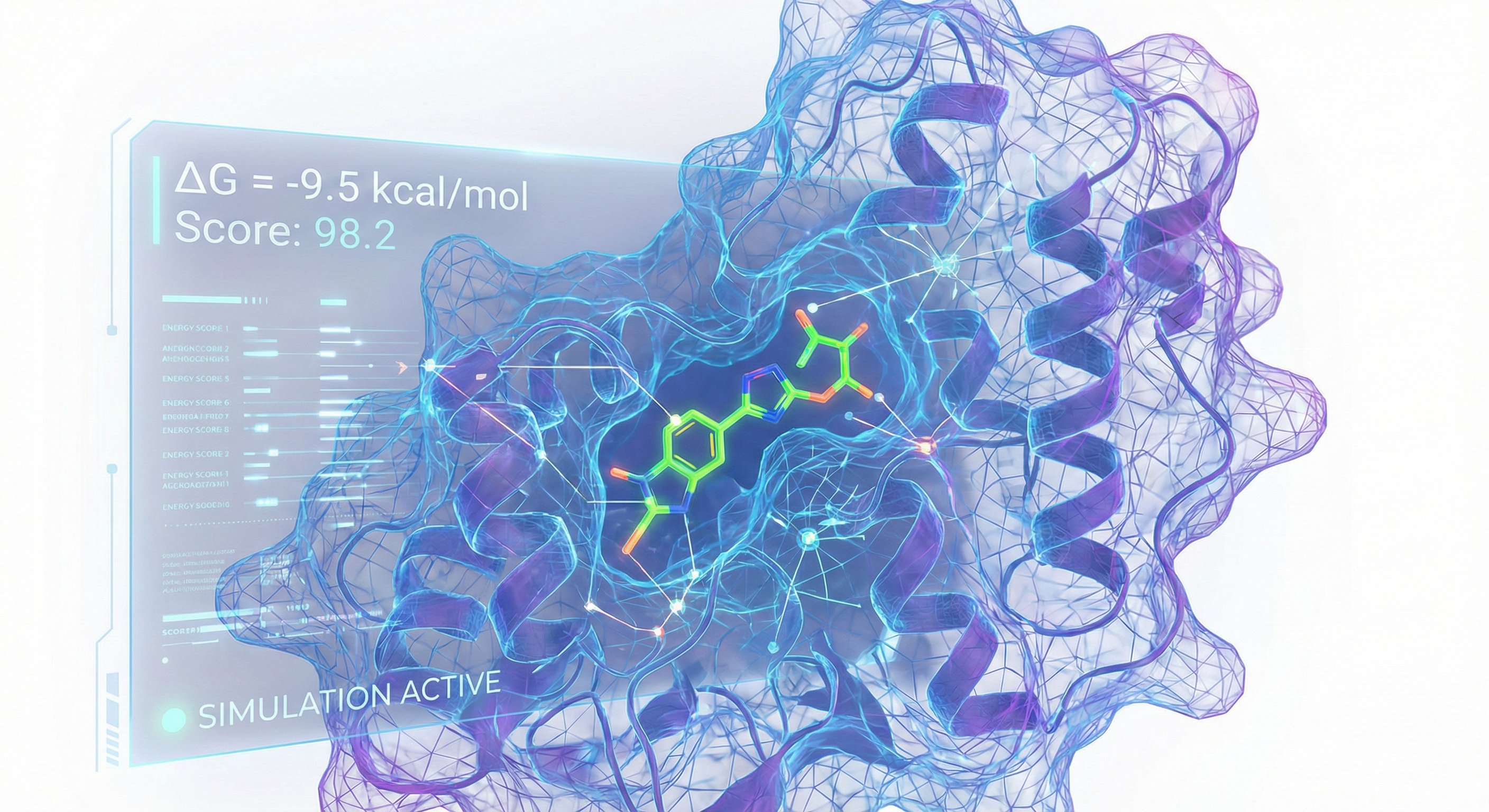 Drug design molecular visualization